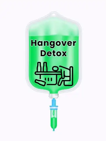 Hangover detox syringe.