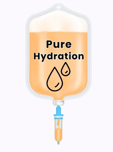 Pure hydration bag on a white background.