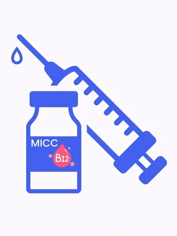 A syringe and a syringe with the word micc.